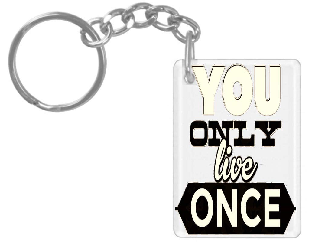 HamsaMART,Printed Crystal Keychain,Unbreakable Keychain, White, 4*6 cm, Luggage