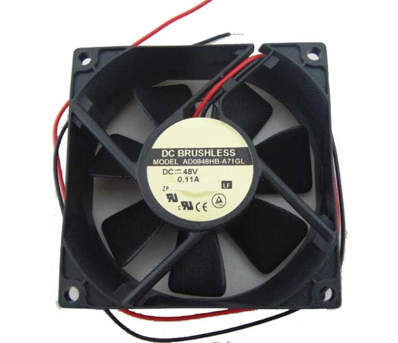 Ventilateur AD0848HB-A71GL 48V de 8 cm avec 2 fils pour refroidissement de boîtier industriel