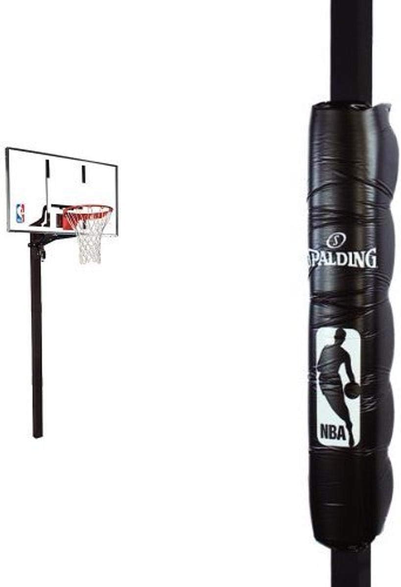 Spalding NBA In-Ground Basketball System - 54" Aluminum Trim Glass Backboard with Spalding Pole PadBasketball System with Pole Pad : Sports & Outdoors