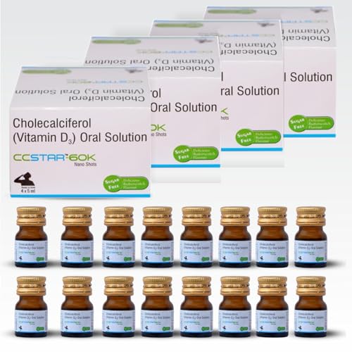 CCSTAR-60K Vitamin D3 60000 IU - Liquid Cholecalciferol Supplement | High Potency Vitamin D Supplement, D3 Vitamin Supplement for Women & Men | Delicious Butterscotch Flavor 16 Shot
