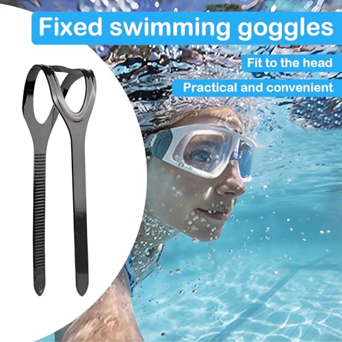 57lilina 1Pcs Universal Silicone Replacement Scuba Mask Strap, Black Dive Mask Strap, Swimming Goggles Glasses Head Band Parts Accessories for Diving Swim Snorkel