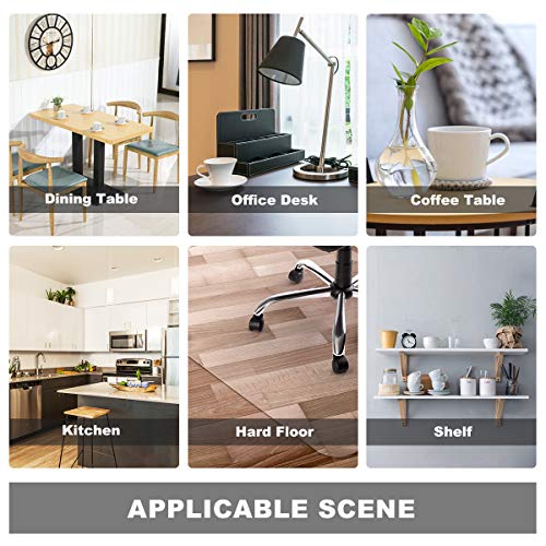 Ostepdecor New Version Frosted 47 Inches Round Table Cover, Plastic Round Table Protector, Round Table Pad, Heavy Duty Table Top Cover, Frosted Table Cover Protector #TOP6