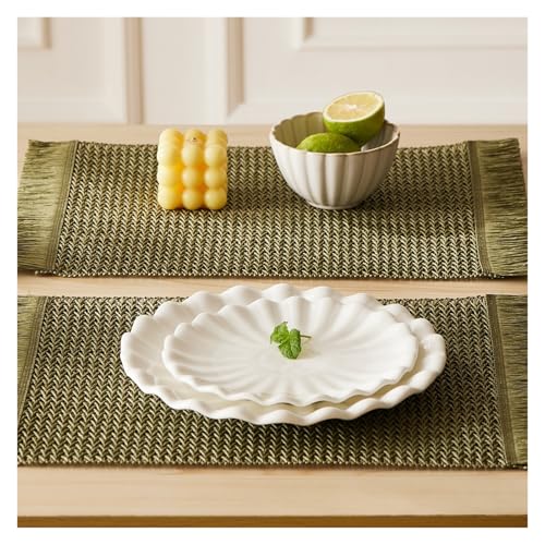 Lot de 4 sets de table tressés antidérapants et isolants - 5