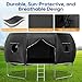 MARGAR 14FT Trampoline Tent (Tent Only), Fit for 8 Curved Poles Round Trampolines, Oxford Cloth Trampoline Sunshade Tear-Resistant, Rainproof, Outdoor Trampoline Accessories Camping Suitable, Black
