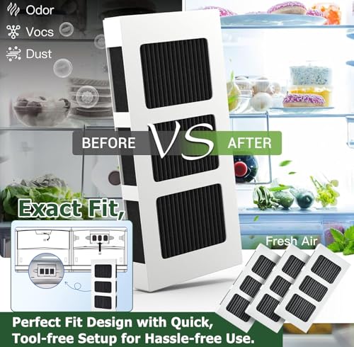 Image of PWF-1 FPPWFU01 Water Filter Replacement for Frigidaire, PurePour PWF-1, FPPWFU01 and PureAir Ultra II PAULTRA2 Air Filter Combo（2+2）