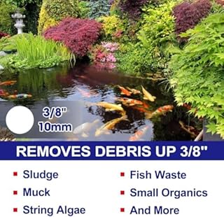 Garden Pond Vacuum Cleaner with 14ft Intake Hose, 3 Nozzles, 4 Extension Tubes, Powerful Motor for Debris Removal