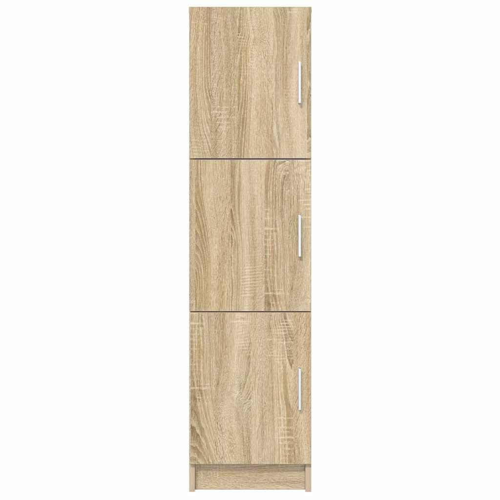 vidaXL Haut Armoire Chêne Sonoma 31.5 x 32 x 122.5 cm, Meuble Haut rectangulaire Moderne, Rangement Efficace, Style Minimaliste, déco Tendance pour Salon