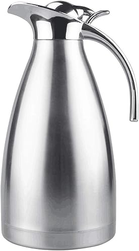 Jarra térmica de acero inoxidable de doble pared aislada al vacío, 68 onzas, jarra de té y agua de gran capacidad con botón de presión, color