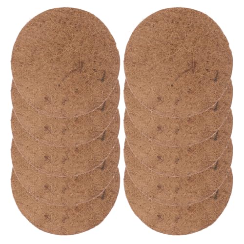 Image of POPETPOP 10 Pcs Bird Nesting Pads: Breathable Natural Coconut Fiber Pigeon Nest Mats - Warm Comfortable Bird Eggs Mat for Parakeet Hatching - Pigeon Breeding Accessories