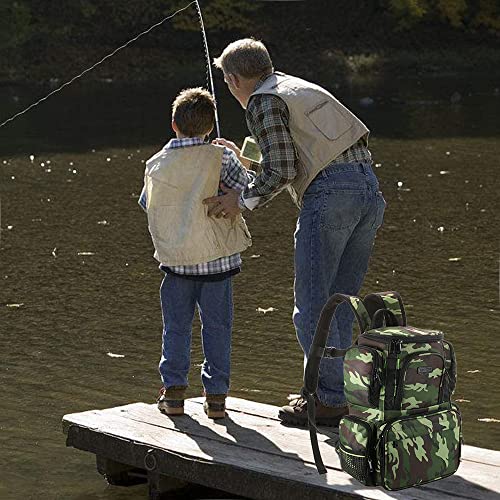 Lixada Tackle Backpack Multifunctional Fishing Tackle Utility Bag Water-Resistant Fishing Bag With Rain Cover, 4 Fishing Gear Trays (Optional) #TOP7