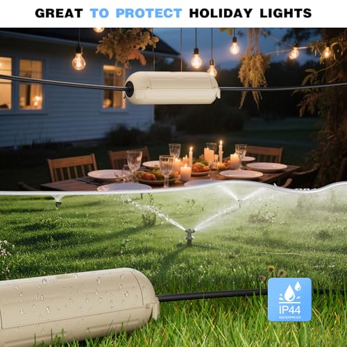 Image of [3 Pack] Flemoon Outdoor Extension Cord Safety Cover with Waterproof Seal