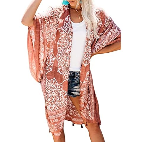 Breezy Lane Kimono Cardigan for Wmen Beach Coverup Bathing Suit Cover Up for Swimsuit Summer Kimonos Resort Wear Cover