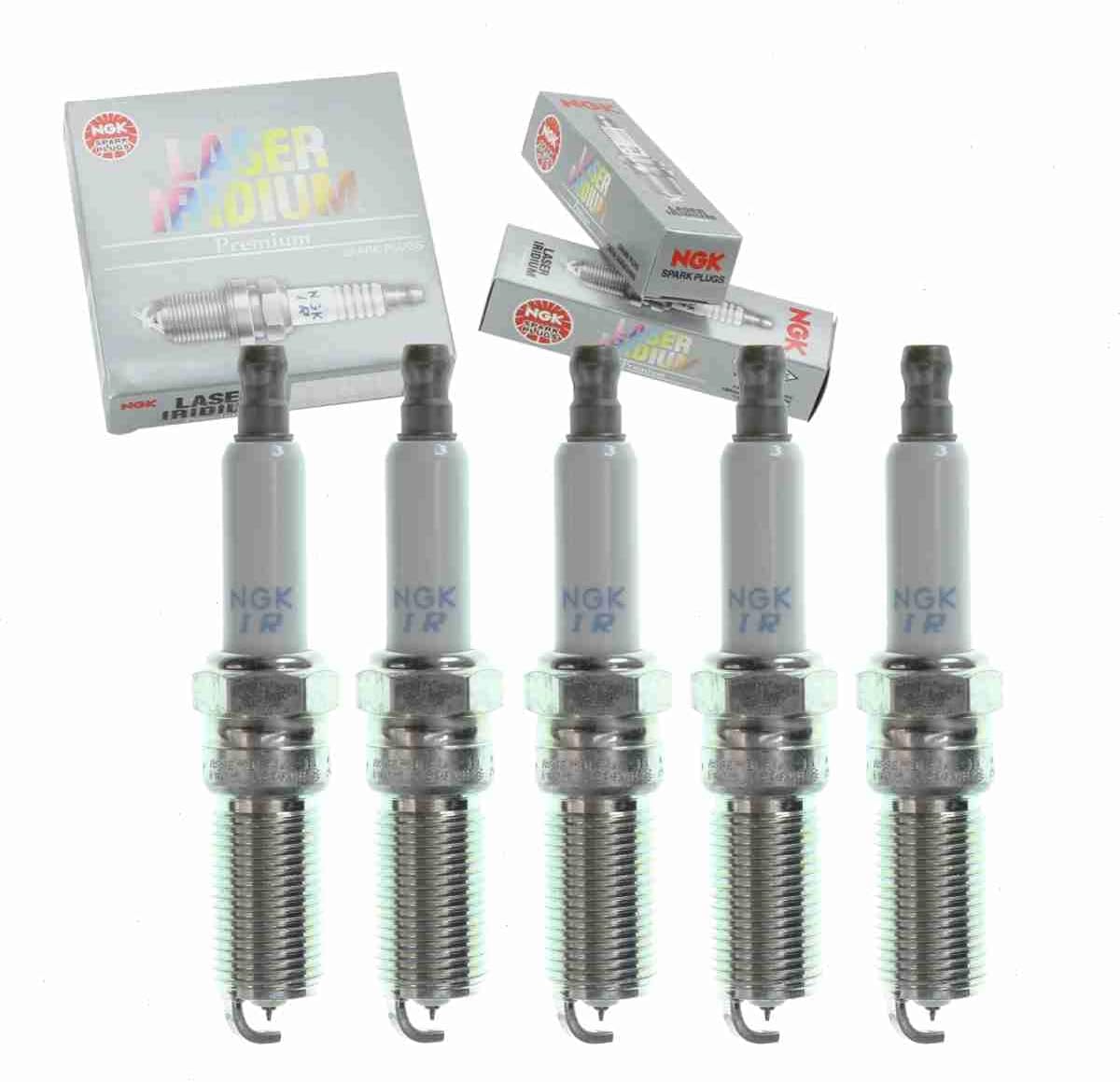 5 pc NGK Laser Iridium Spark Plugs compatible with Hummer H3 3.5L 3.7L L5 2006-2010