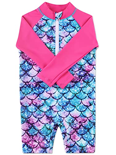 TOKI JJANG Baby Boy/Girls One Piece Swimsuit Rash Guard Half Zipper Swimwear UPF 50+
