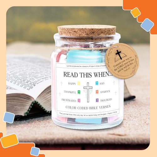 Image of NewEleven Christian Gift For Her, Friends - Confirmation Gifts for Boys, Girls - Inspirational, Birthday Gift From Bestie, Family, Coworker - Bible Verse Jar