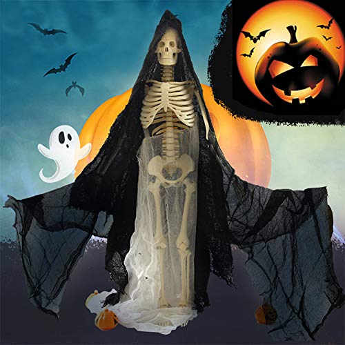 Halloween Decoration Hanging Creepy Cloth - ( 23 x 8 ft, Extra Large, Black ) Scary Haunted Horror Ghost Spooky Halloween Cloth Fabric, Halloween Indoor Outdoor Party Lawn Garden - Thumbnail 4