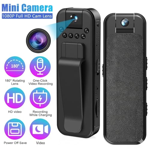 Image of 2MP WiFi Mini Pocket Camera 1080P Full HD Wearable Body Cam with Audio & Video Recording 32GB Support | Motion Alert | Loop Recording Portable Indoor /Outdoor Security Cam (Pocket Camera 32gb)