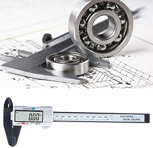 Vernier caliper digital de plástico blanco para medir diámetros con cambio de mm a pulgadas integrado 2