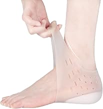 LEZED Semelle de rehaussement intérieure invisible Manchon en silicone pour talon Protection Semelles de Talon Invisibles Chaussettes à Talons Coussin de Talon Protecteur pour soulager la douleur 3cm