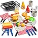 Play-Act 27 PCS Kids BBQ Grill Playset Backyard Barbecue Play Grill Toy Set for Toddlers