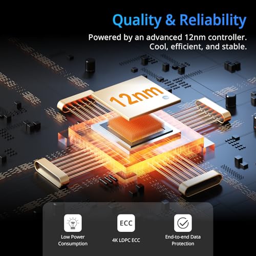 Image of SIX NVME M.2 SSD PCIe 4.0-512GB m.2 2280 ssd, Read UP to 7100MB /s 512GB for Gaming PS5 Memory Storage Expansion with Heatsink, Internal Solid State Hard Drive PCIe gen 4x4 Nvme for Laptop Desktop pc