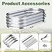 Tegarbed Galvanized Raised Garden Bed Outdoor, 4x2x1ft(2Pack) Metal Heavy Duty Planter Boxes for Gardening, Easy Assemble Bottomless Small Oval Plant Container Kit for Vegetable, Flower, Fruit, Silver