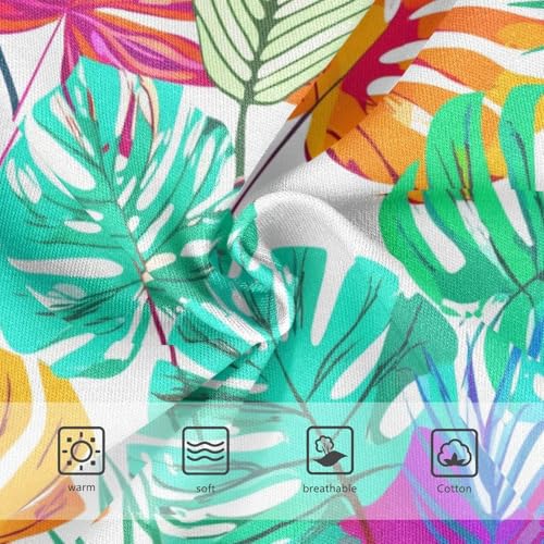 Joisal Girls Underwear Toddler 2t Cotton Girl Panties Cute Fun Briefs Undies Kids Abstract Colorful Tropical Leaves3