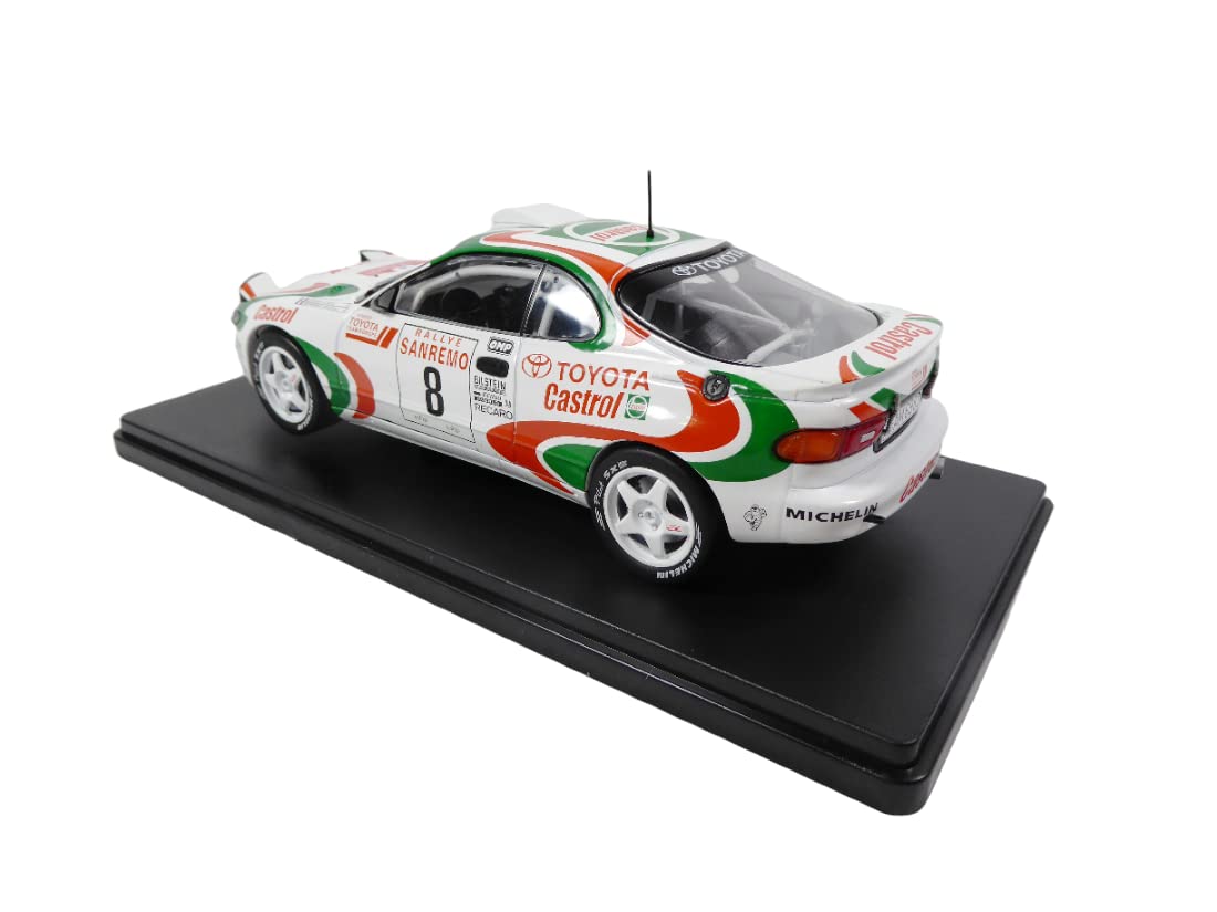 OPO 10 Voiture Miniature reproduite à l'échelle 1/24 Compatible pour Toyota CELICA Turbo St 185 - Auriol - Rallye Sanremo 1994 - RVQ08