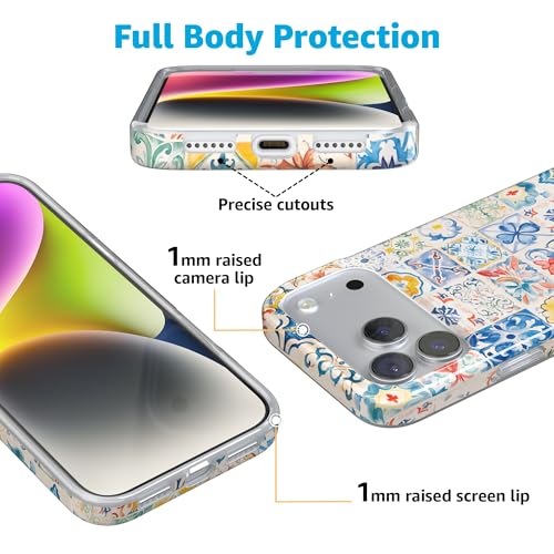 Casely iPhone 17 Pro Case | Tuscan Tiles | Dolce Vita | Compatible with MagSafe | Classic Ultra Slim Design by Casely - Used condition - Image 8