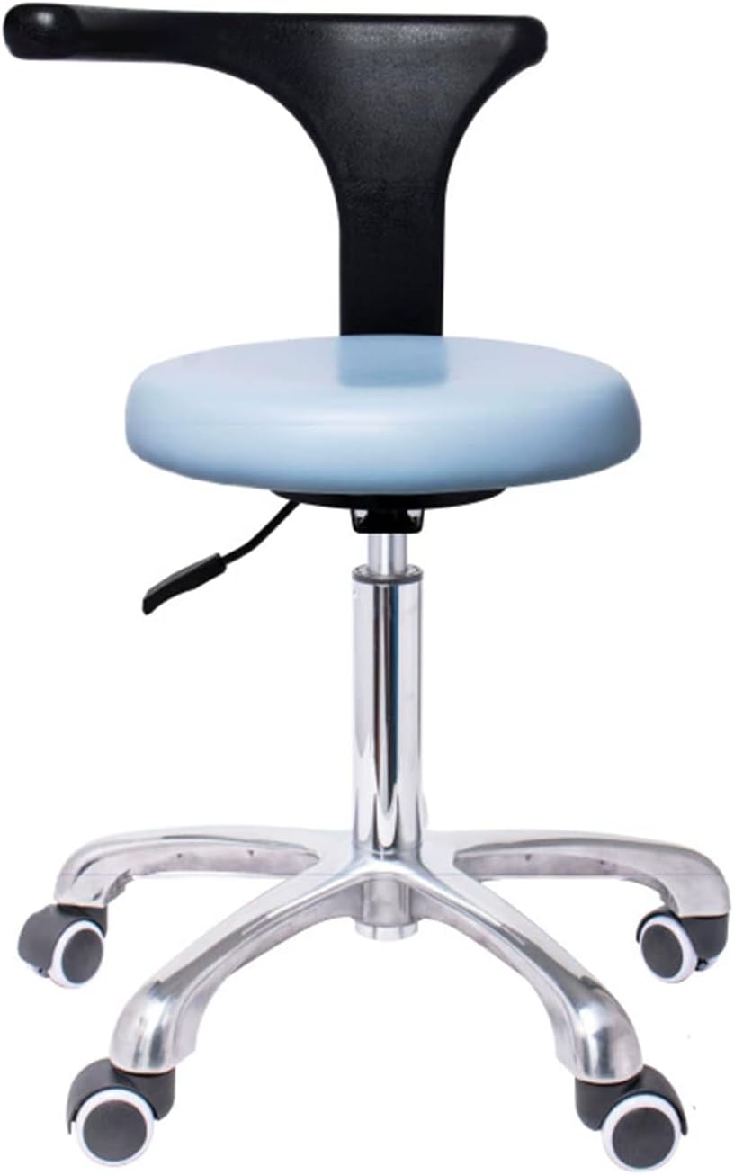 SFKLYU Lab Salon Chair Height Adjustable, Dental Mobile Chair, Rolling Stool with Removable Footrest for Cleanroom, Lab, Medical,A1,160 Gas Spring