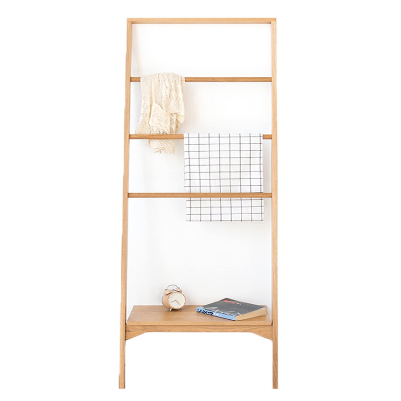 Mensola portasciugamani, portasciugamani da Bagno con ripiano, portasciugamani in bambù, portasciugamani, 1600 mm x 1800 mm, Appendiabiti da Bagno in Legno, Naturale