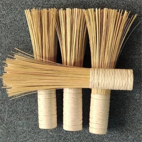 Image of 4 Pack Wok Brush, Bamboo Pot Brush, Kitchen Cleaning Brush, Wok Cleaning Brush,Pan Brush for Cleaning Dishes, Cast Iron Pots, Pans and Sink (Rope - Flat)