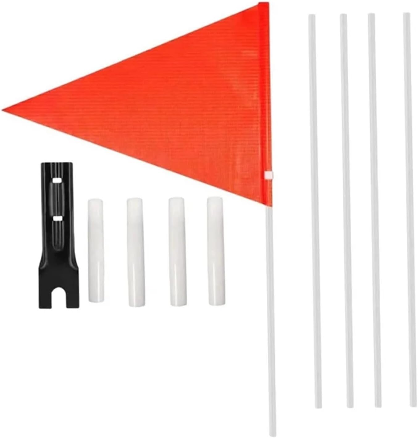 Warning Flag Bike Safety Flags Bike Trailer Flags Reflective Flag With Attachment Bnacket Red For Bicycles Trailers Wheelchairs