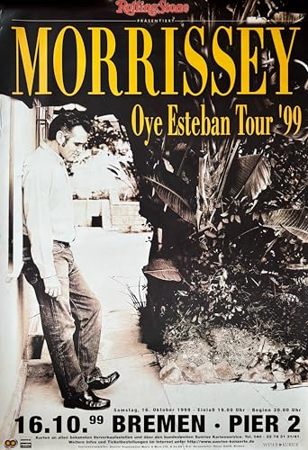 Morrissey poster Oye Esteban Tour affiche 63x90 habiller grand mur blanc