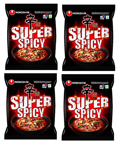 Nongshim Red Super Spicy Noodles 120gm*4Pack (Pack of 4 ) (Imported) (B091MW4CFR) Amazon Price History, Amazon Price Tracker
