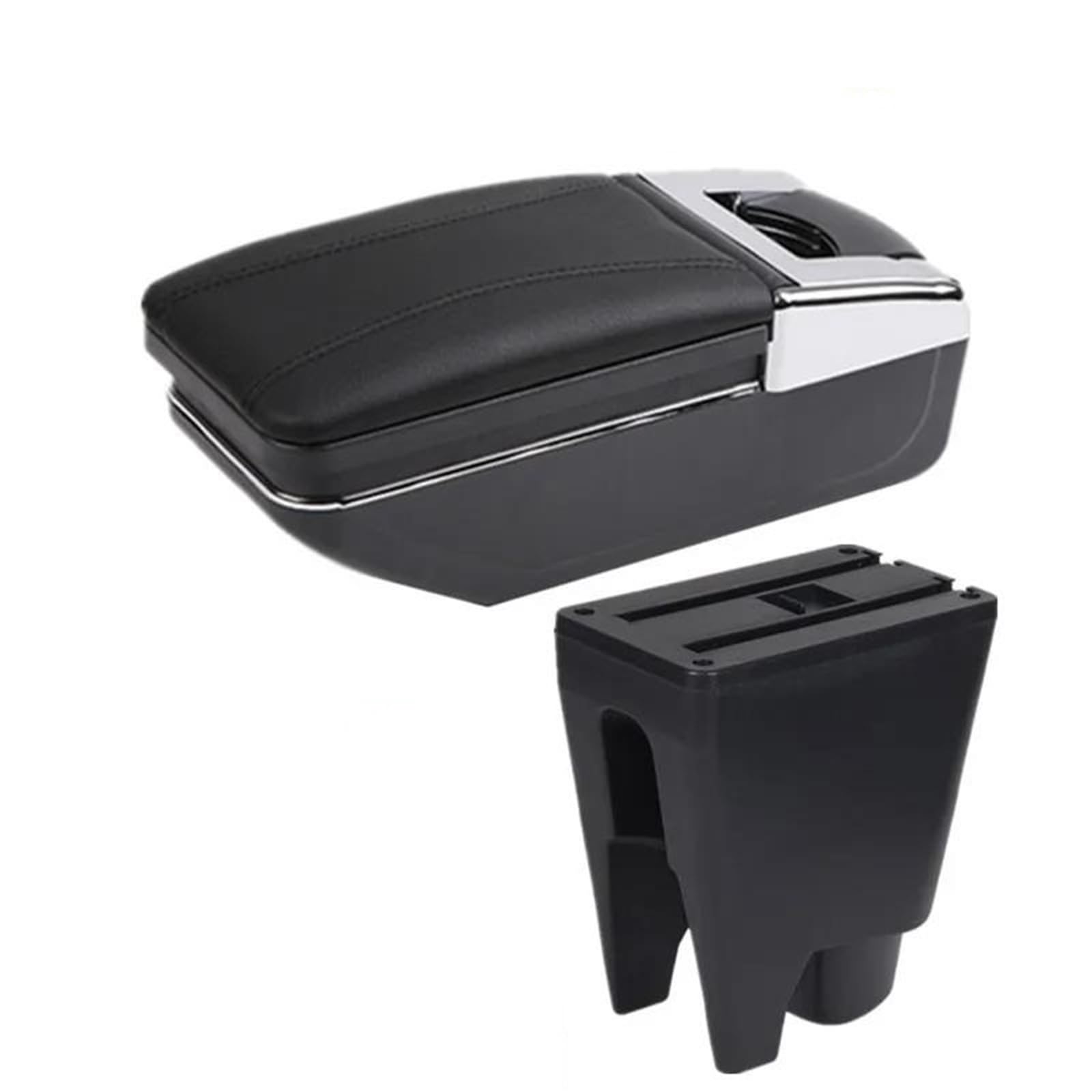 Hjkdsz Style 1 For Citroen C1 Car Armrest Storage Box Single Double Layer Retrofit Interior Dedicated Accessories(Style 1)