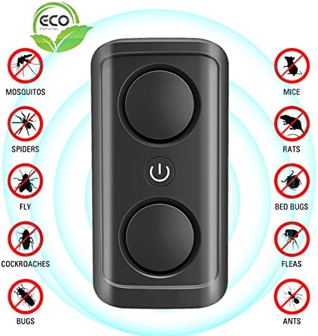 ALIVING Ultrasonic Pest Repeller, Ultrasonic Pest Repeller Plug in, Mice Repellent & Rat Repellent (Black)