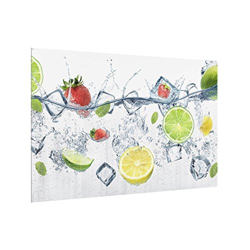 Fond de hotte en verre magnétique 90x59cm pour cuisinière et crédence