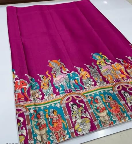 Generic magenta tussar silk saree in tussar silk – image 3