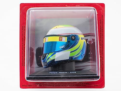 OPO 10 - Formula 1 Helmet Compatible with Ferrari F1: Felipe Massa 2008-1/5 Scale - CAS12, Multicolor - Image 3