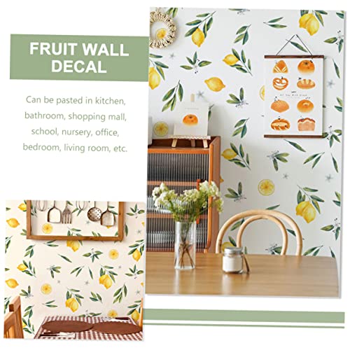 Fruit Wall Decals 13.78X9.84 Inch Decorative Wallpaper Stickers for Nursery Kids Room Kitchen Bathroom Indoor Wall Art - Image 3