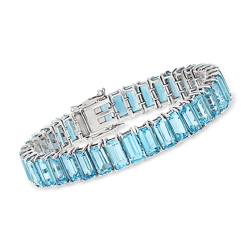 Ross-Simons 60.00 ct. t.w. Sky Blue Topaz Tennis Bracelet in Sterling Silver
