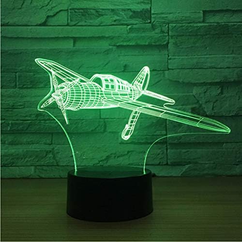 Aircraft 3D Small Night Lights Smart Home Colorful 3D Light Fixtures Christmas Decorations Gift for Baby Room Lights