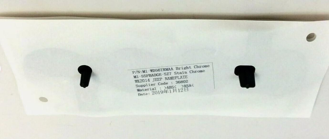 Mopar 2014-2018 Jeep Grand Cherokee Rear Black Replacement Nameplate Decal Emblem