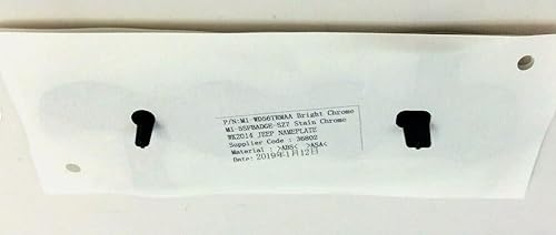 Jeep Emblema adhesivo de placa con nombre de repuesto, negro, trasero MOPAR Original