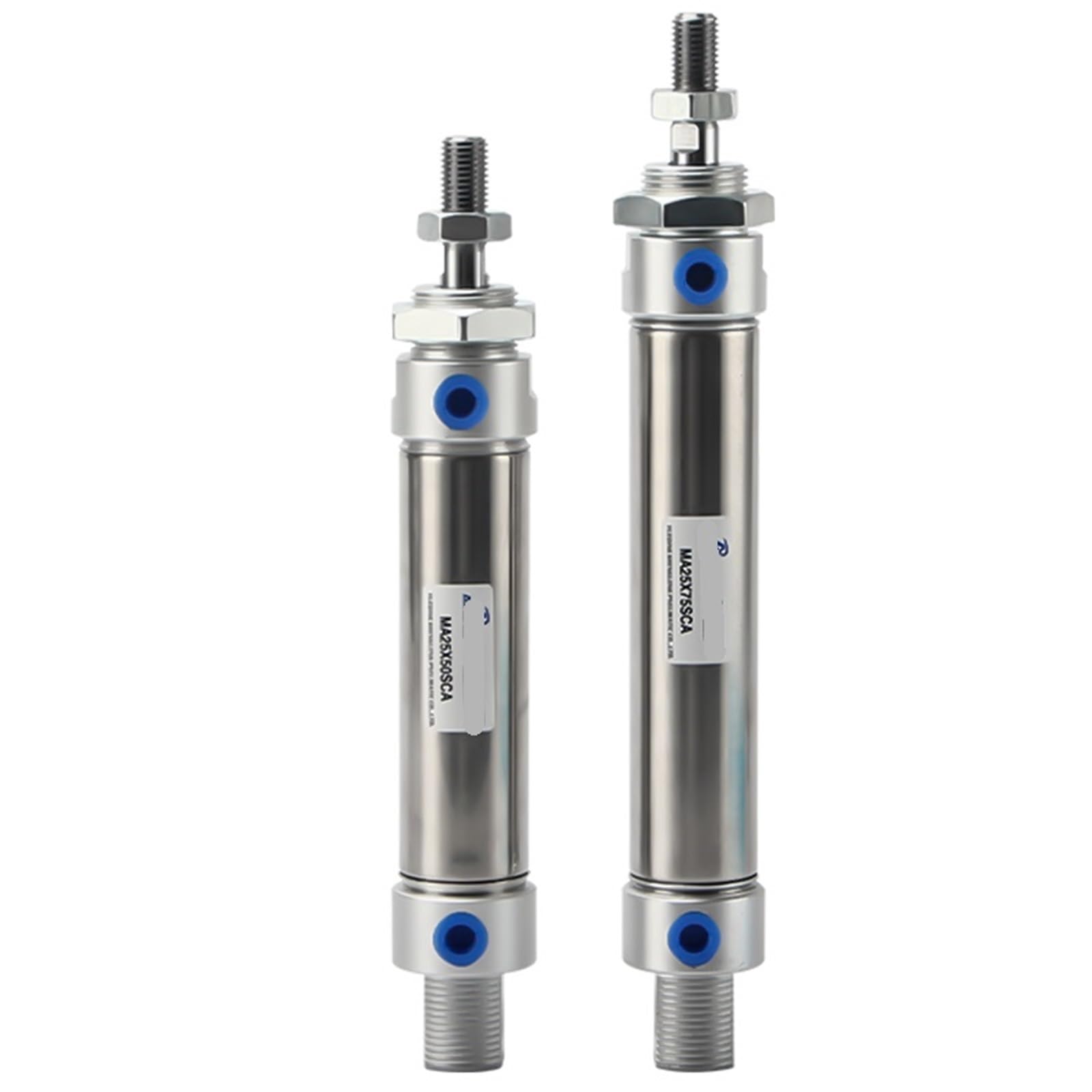 Cilindro neumático de acero MA20 con amortiguación magnética y carrera de 200mm duradera