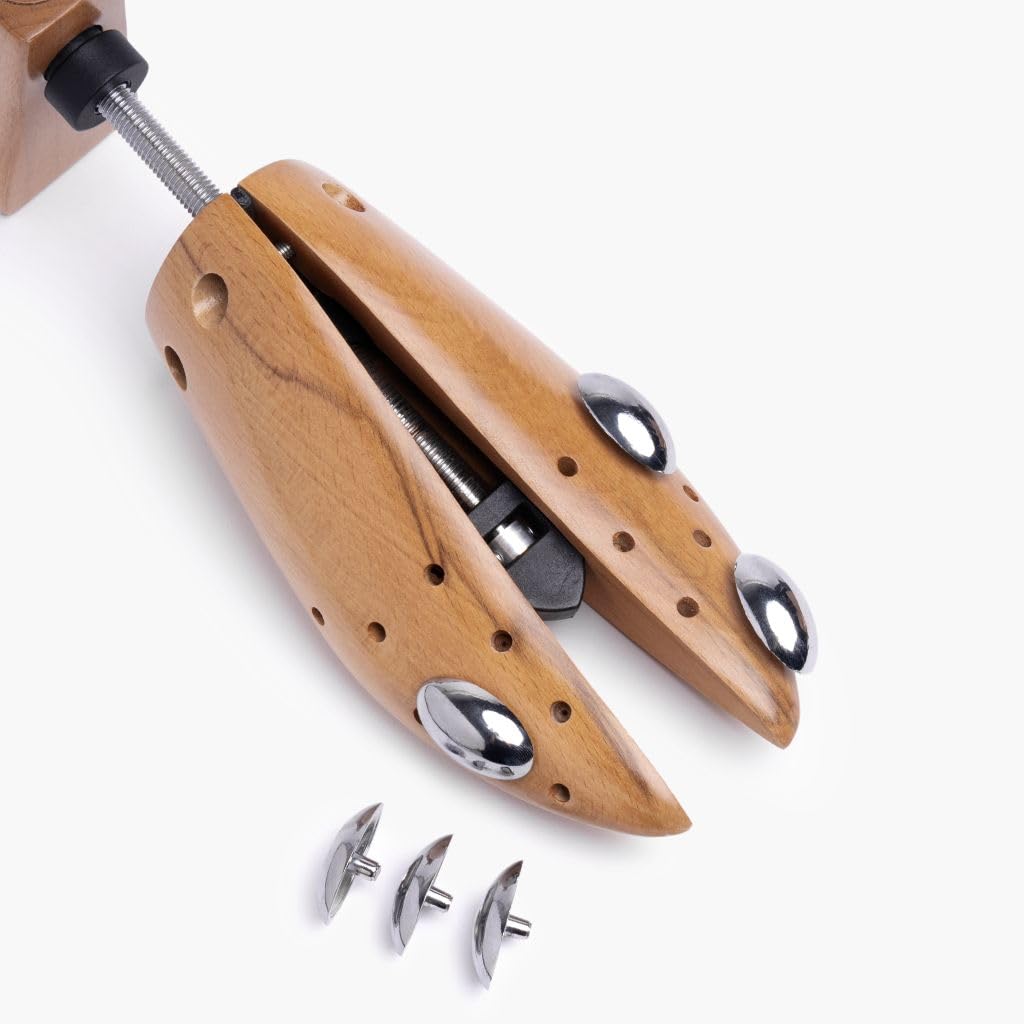 Cobbler's Choice Premium Schuhspanner für Damen & Herren - 2er-Pack verstellbare Zwei-Wege-Schuhverbreiterung für Breite & Länge