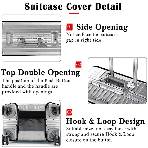 Yuppies Clear Pvc Suitcase Cover, Protective Luggage Cover For 20 Inch Wheeled Suitcase (20Inch (13.6" L X 9.1" W X 17.9" H)) #TOP3