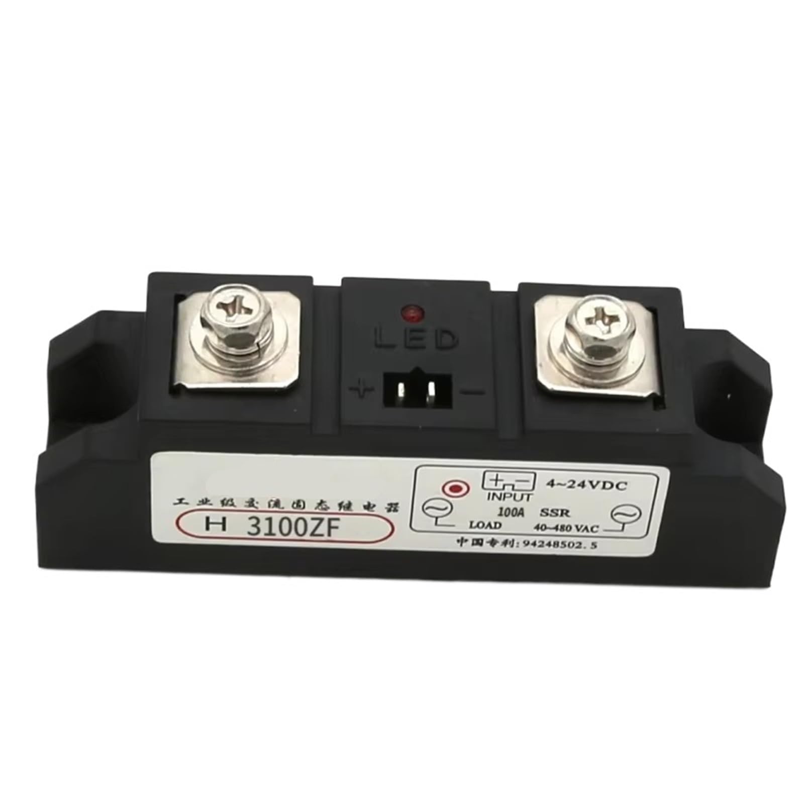 1Pcs Industrial SSR DC to AC 60A 80A 100A 120A High Power SSR Heavy Duty Solid State Relay 4-24VDC 40-480VAC(LS-H3100ZF)