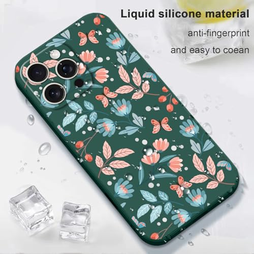 Coque iPhone 16 Pro Max silicone vert feuille ultra fine avec doublure microfibre douce